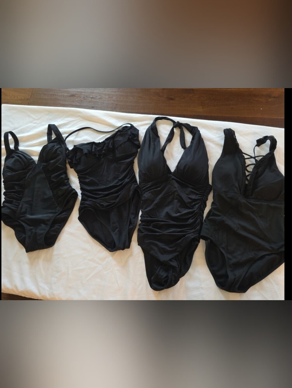 4 black Swim Bathing Suits 4 Small Victorias Secret, LA Blanca, Venus